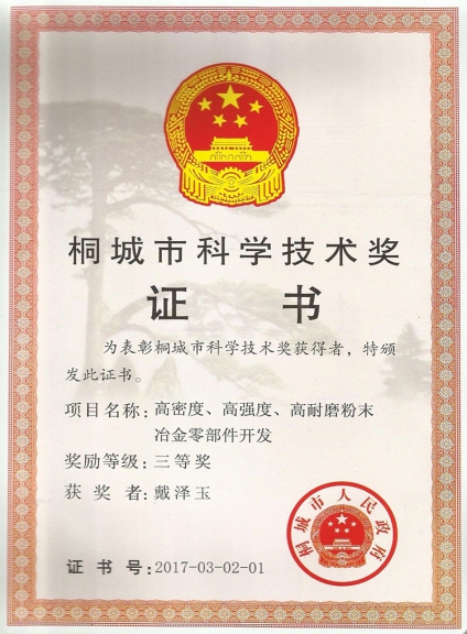 桐城市科学技术奖